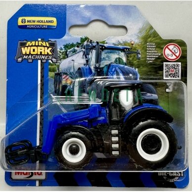 MODELIUKAS TRAKTORIUS NEW HOLLAND T7.315 HD MINI WORK K-TAS 15591N MAISTO